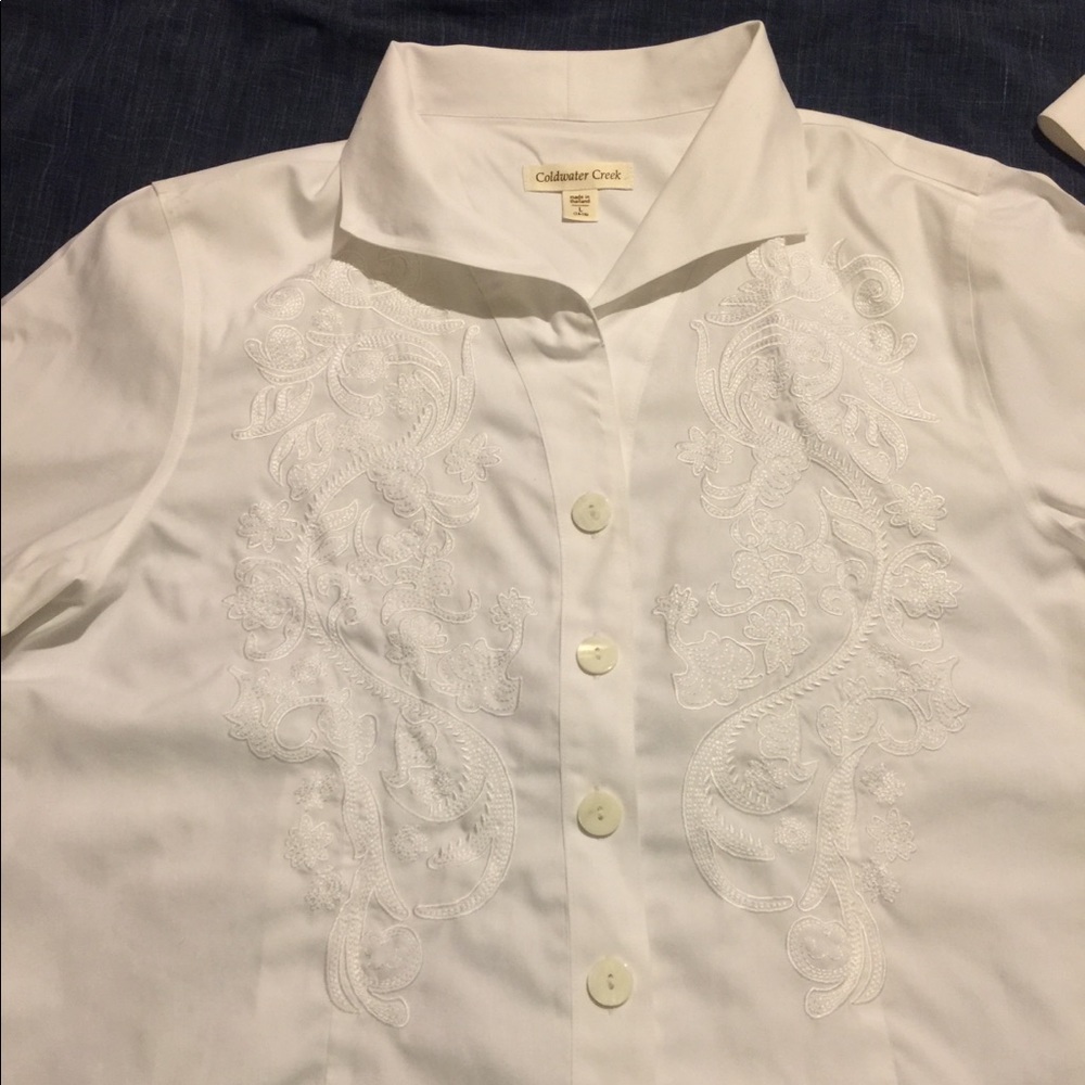Coldwater Creek white shirt